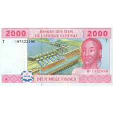 P108T Congo Republic - 2000 Francs Year 2002